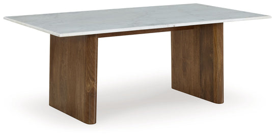 Isanti - Light Brown / White - Rectangular Cocktail Table by Signature Design by Ashley® | Bel Furniture