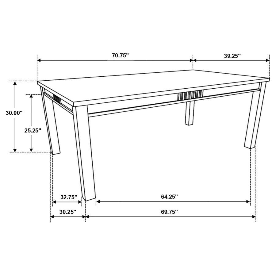 Marbrisa - Rectangular Wood Dining Table - Matte Black