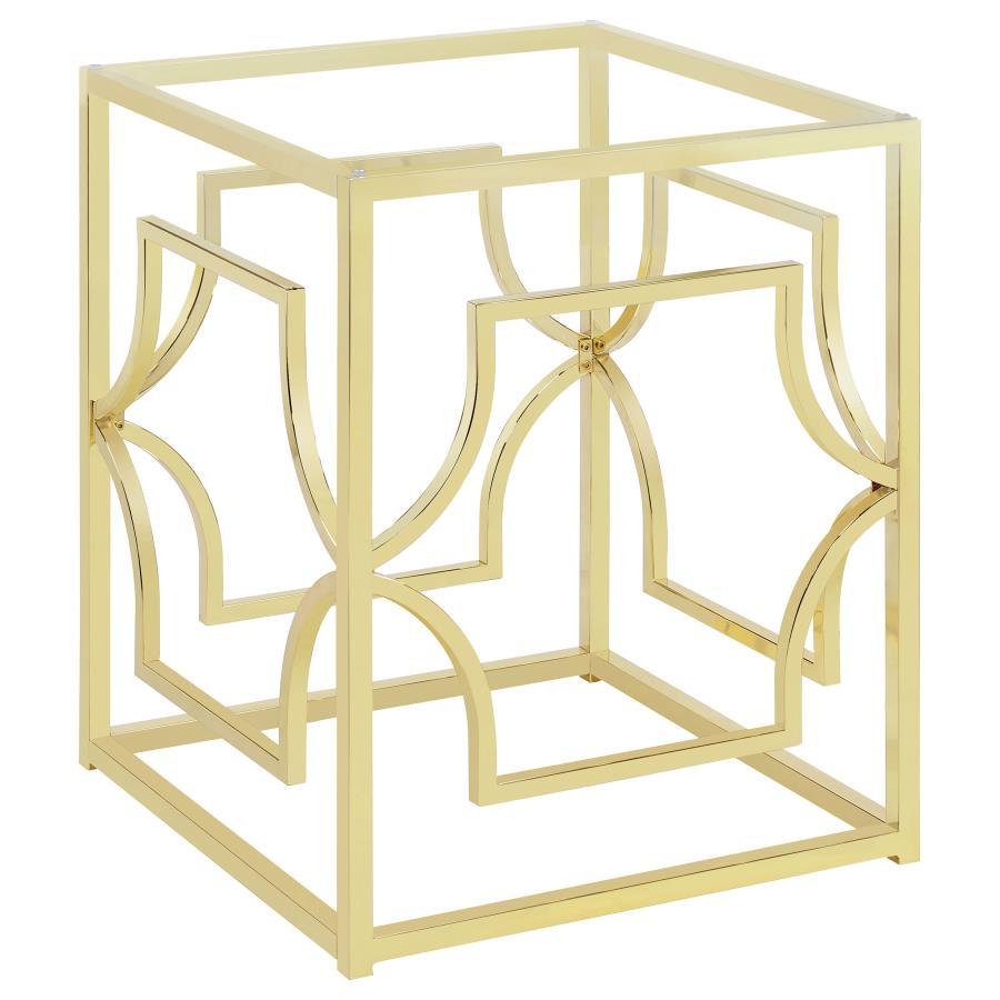 Starlight - Square Metal Dining Table Base - Brass