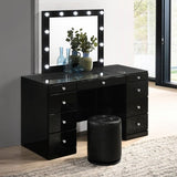 AVERY VANITY SET IN BLACK by Crown Mark | Bel Furniture