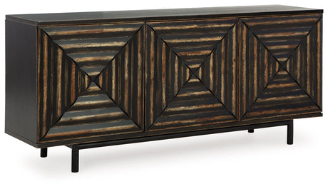 Fair Ridge - Distressed Black - Accent Cabinet by Signature Design by Ashley® | Bel Furniture