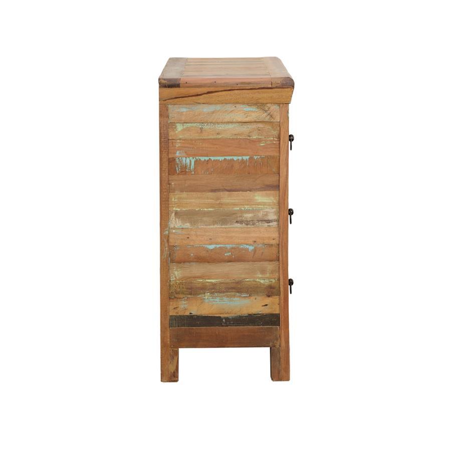 Harper - 4-Drawer Accent Cabinet Reclaimed Wood - Brown