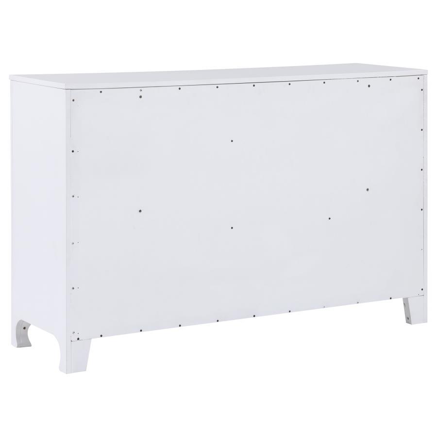 Anastasia - 6-Drawer Dresser - Pearl White