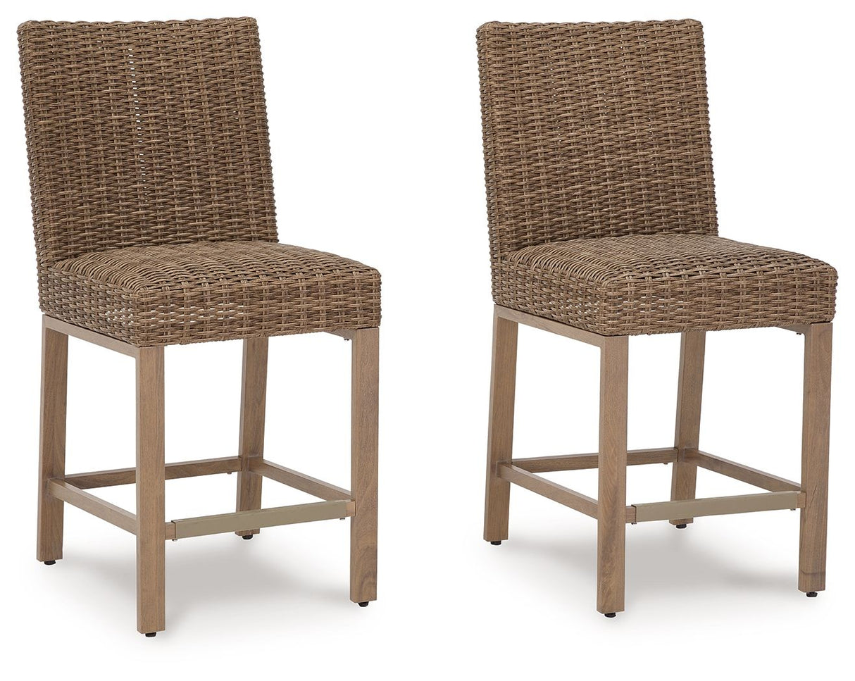 Walton Bridge - Driftwood - Barstool (Set of 2) by Signature Design by Ashley® | Bel Furniture