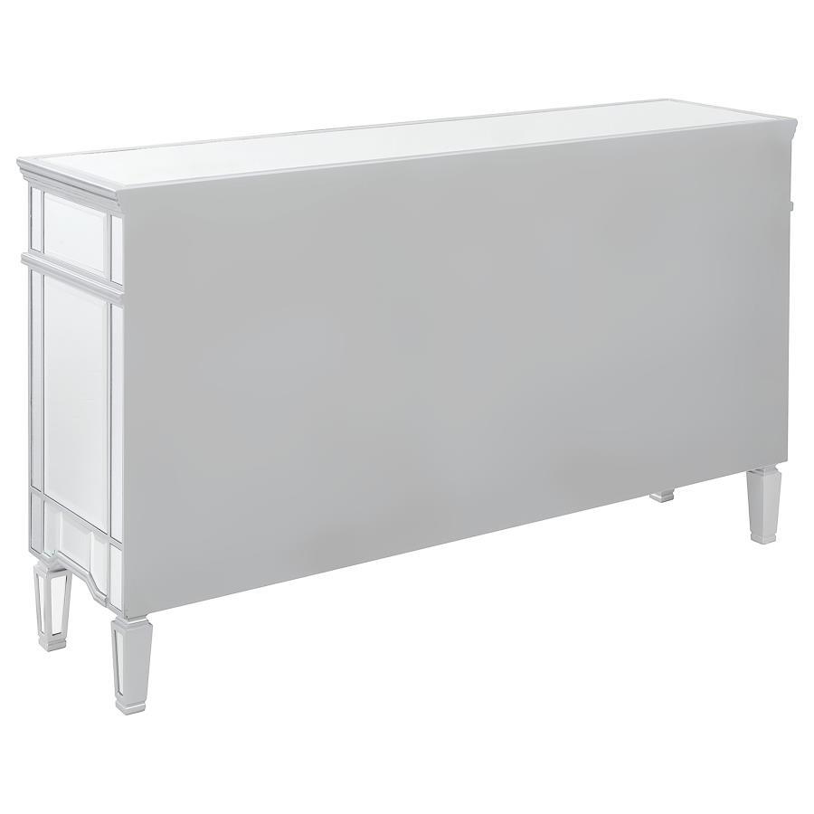 Duchess - 5-Drawer Mirrored Storage Accent Cabinet - Silver