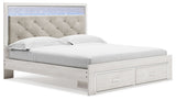 Altyra - White - King Upholstered Storage Bed by Signature Design by Ashley® | Bel Furniture