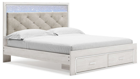Altyra - White - King Upholstered Storage Bed by Signature Design by Ashley® | Bel Furniture