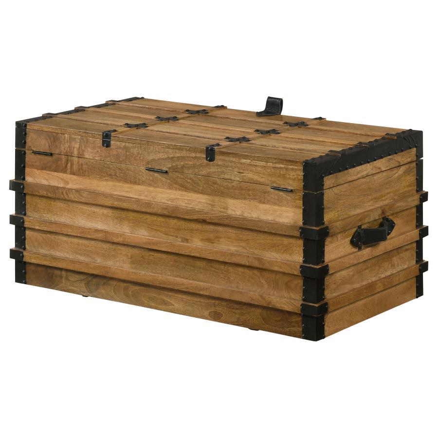 Simmons - Rectangular Storage Trunk - Natural And Black