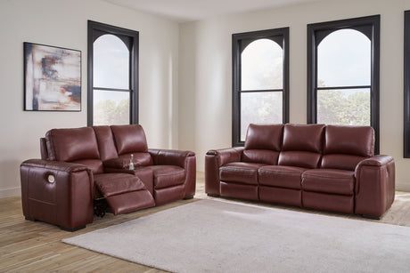 Alessandro - Living Room Set Dark Red 2 Pc. Power Reclining Sofa, Loveseat by Signature Design by Ashley® | Bel Furniture