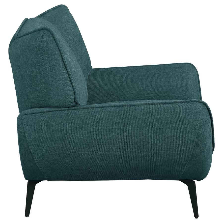 Acton - Upholstered Flared Arm Accent Chair - Teal Blue