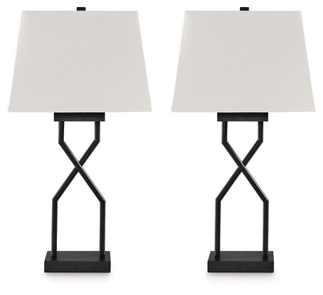 Brookthrone - Black - Metal Table Lamp (Set of 2) by Signature Design by Ashley® | Bel Furniture