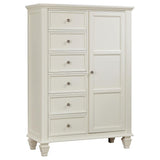 Sandy Beach - Man's Chest with Concealed Storage White by CoasterEssence | Bel Furniture