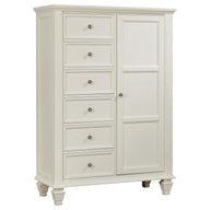 Sandy Beach - Man's Chest with Concealed Storage White by CoasterEssence | Bel Furniture