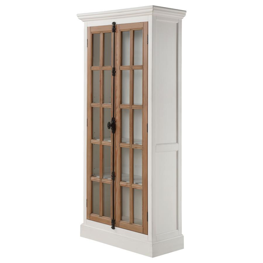 Tammi - 2-Door Tall Cabinet - Antique White And Brown