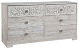 Paxberry - Whitewash - Six Drawer Dresser - Weatherworn by Signature Design by Ashley® | Bel Furniture