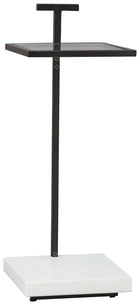 Mannill - Accent Table - Black / White