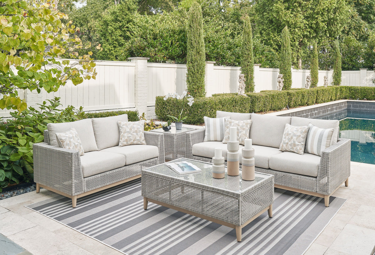 Seton Creek - Gray - 4 Pc. - Lounge Set by Signature Design by Ashley® | Bel Furniture