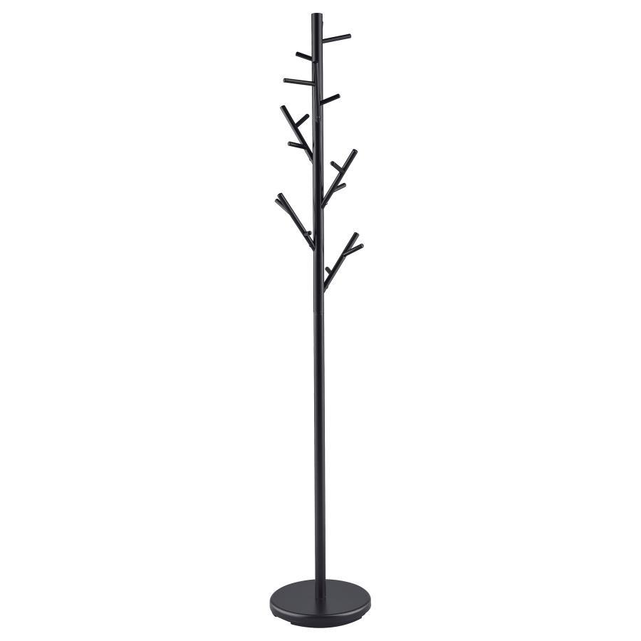 Clover - 18 Hook Freestanding Metal Coat Rack Hat Hanger - Black by CoasterEveryday | Bel Furniture