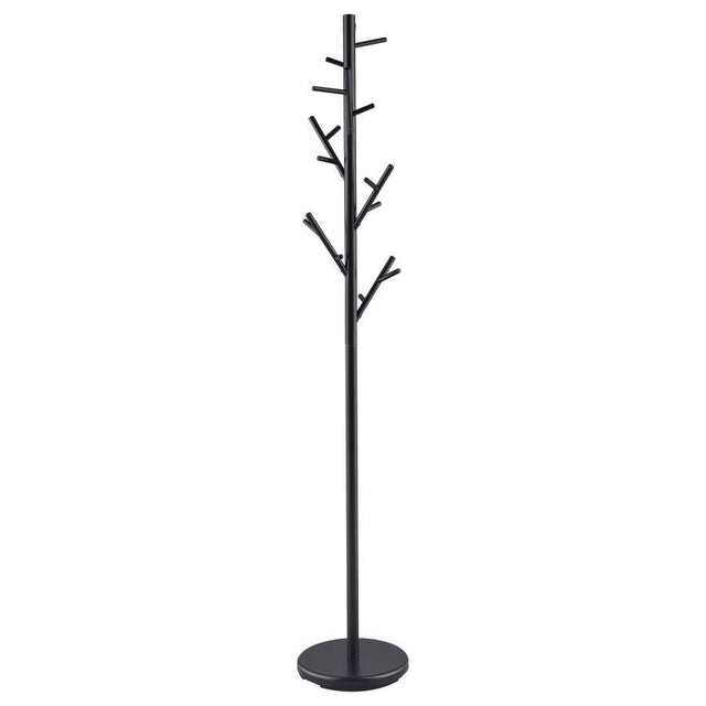 Clover - 18 Hook Freestanding Metal Coat Rack Hat Hanger - Black by CoasterEveryday | Bel Furniture
