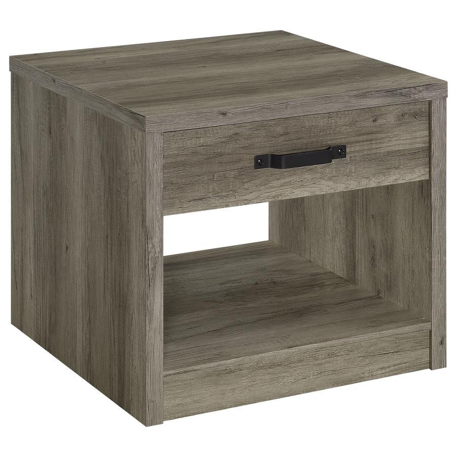 Felix - 1-Drawer Engineered Wood Side End Table - Gray Driftwood by Coaster Fine Furniture | Bel Furniture