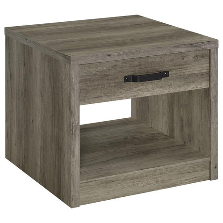 Felix - 1-Drawer Engineered Wood Side End Table - Gray Driftwood by Coaster Fine Furniture | Bel Furniture