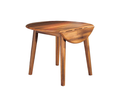 Berringer - Rustic Brown - Round DRM Drop Leaf Table by Ashley® | Bel Furniture
