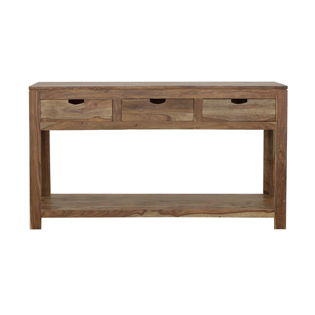 Esther - 3-Drawer Wood Console Table - Natural Sheesham by CoasterElevations | Bel Furniture