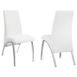 Bishop - Upholstered Dining Side Chair (Set of 2) - White by CoasterEssence | Bel Furniture