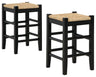 Mirimyn - Bar Stool (Set of 2) Black by Signature Design by Ashley® | Bel Furniture
