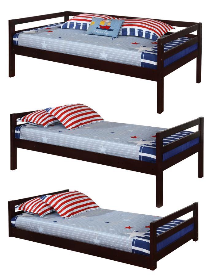 Sandler - Twin Triple Bunk Bed - Cappuccino