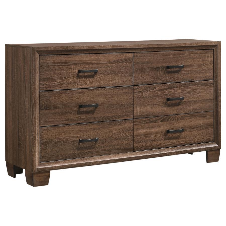 Brandon - 6-Drawer Dresser - Medium Warm Brown