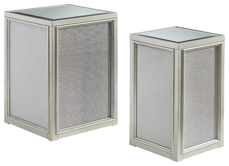 Traleena - Silver Finish - Nesting End Tables (Set of 2) by Signature Design by Ashley® | Bel Furniture