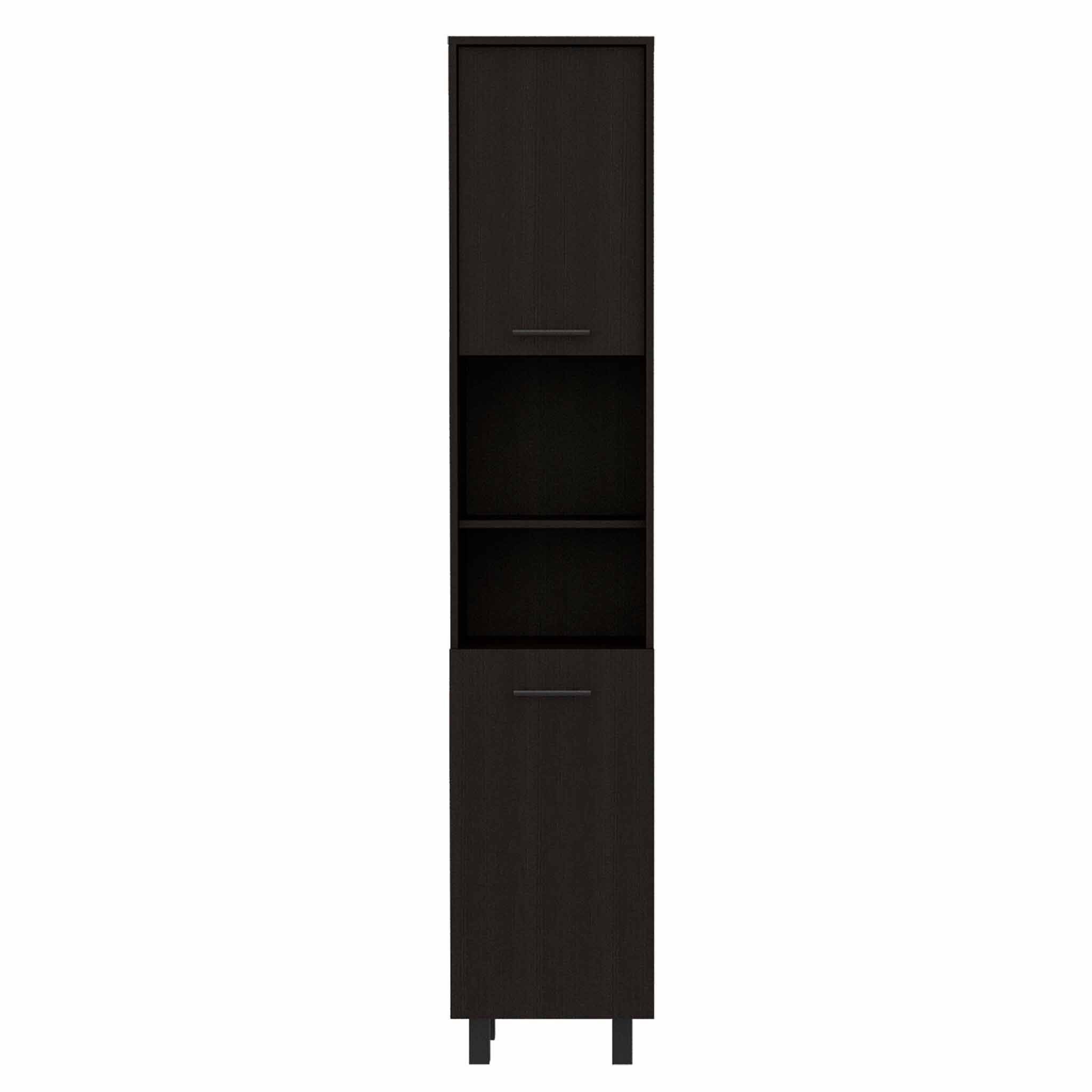 Modern Sleek And Tall Pantry Cabinet - Black