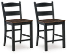 Valebeck - Barstool (Set of 2) - Black / Brown