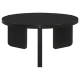 Cordova - Round Solid Wood Coffee Table - Black by Coaster Fine Furniture | Bel Furniture