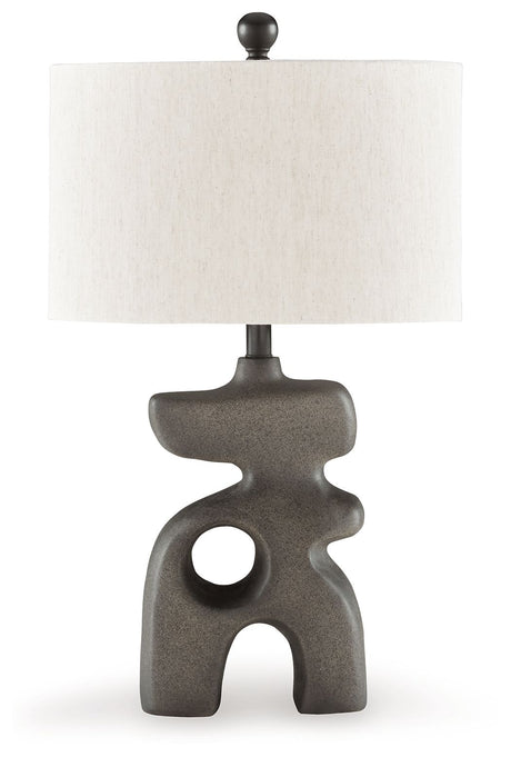 Danacy - Distressed Black - Paper Table Lamp by Signature Design by Ashley® | Bel Furniture
