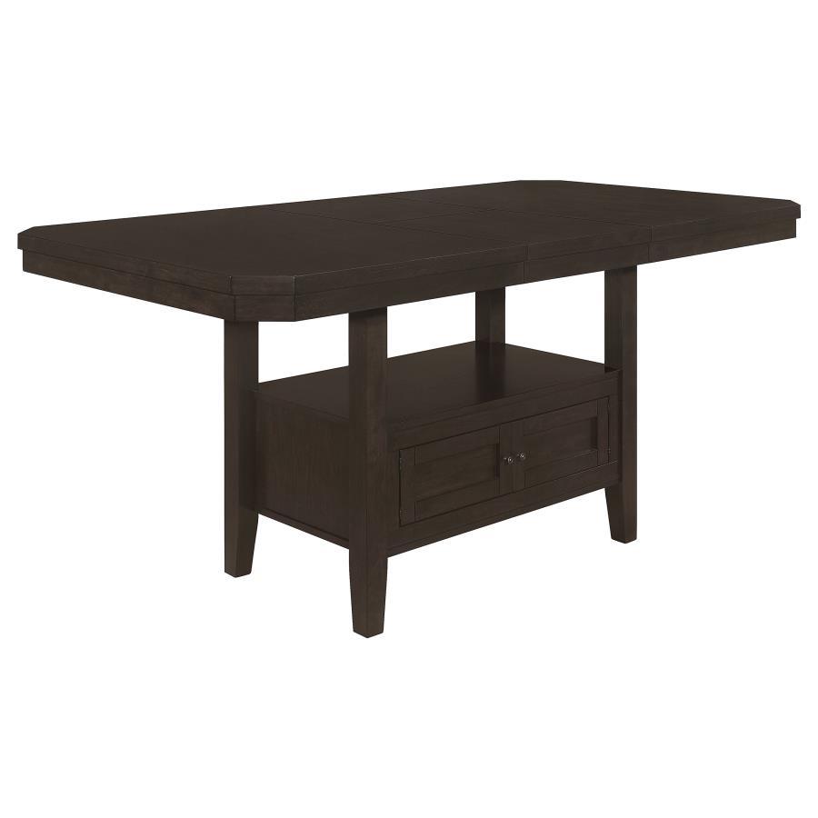 Prentiss - Rectangular Counter Height Table With Butterfly Leaf - Cappuccino