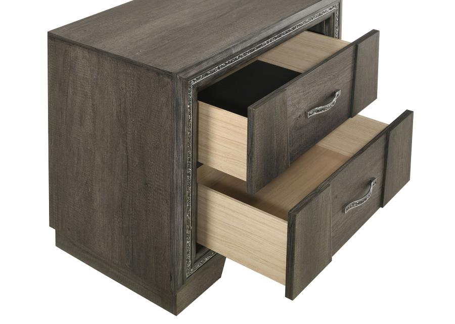 Janine - 2-Drawer Nightstand - Gray