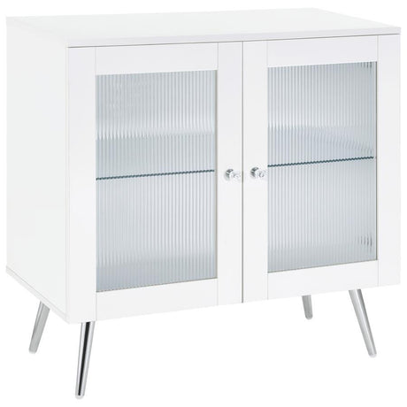 Nieta - 2 Door Engineered Wood Accent Cabinet - White High Gloss by Coaster Fine Furniture | Bel Furniture