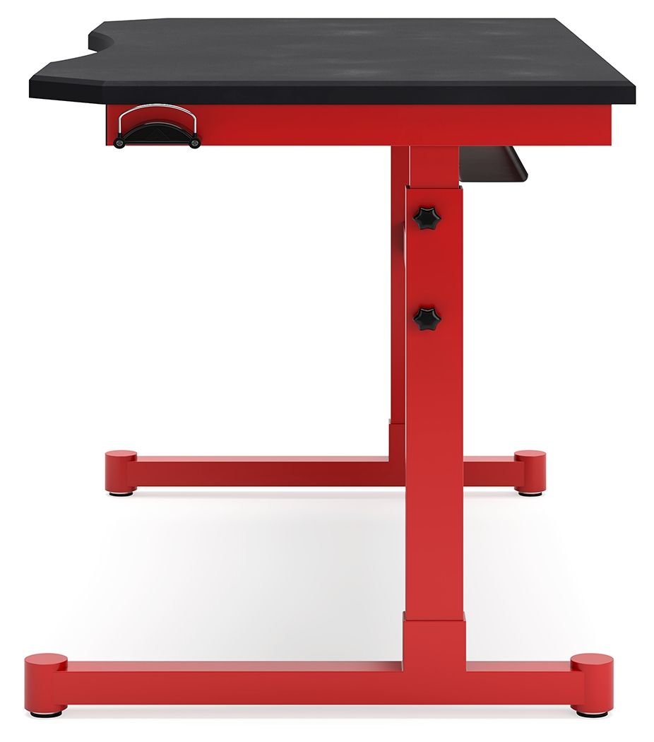 Lynxtyn - Red / Black - Adjustable Height Desk