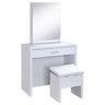 Harvey - 2-piece Vanity Set with Lift-Top Stool White by CoasterEssence | Bel Furniture