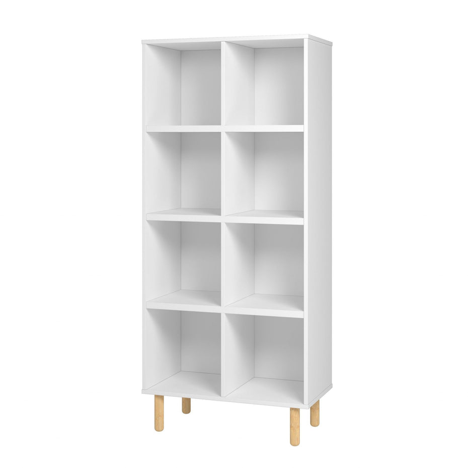 Iko Tall Vertical Eight Cubbie Shelving Unit - White