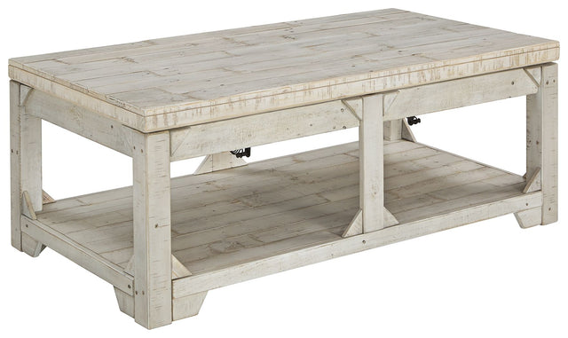 Fregine - Whitewash - Lift Top Cocktail Table by Signature Design by Ashley® | Bel Furniture