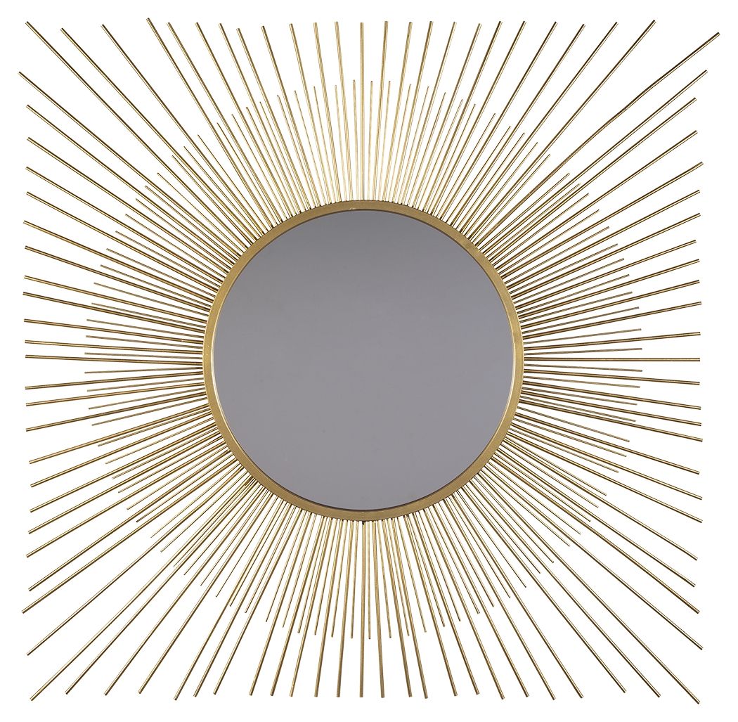 Elspeth - Gold Finish - Accent Mirror by Signature Design by Ashley® | Bel Furniture