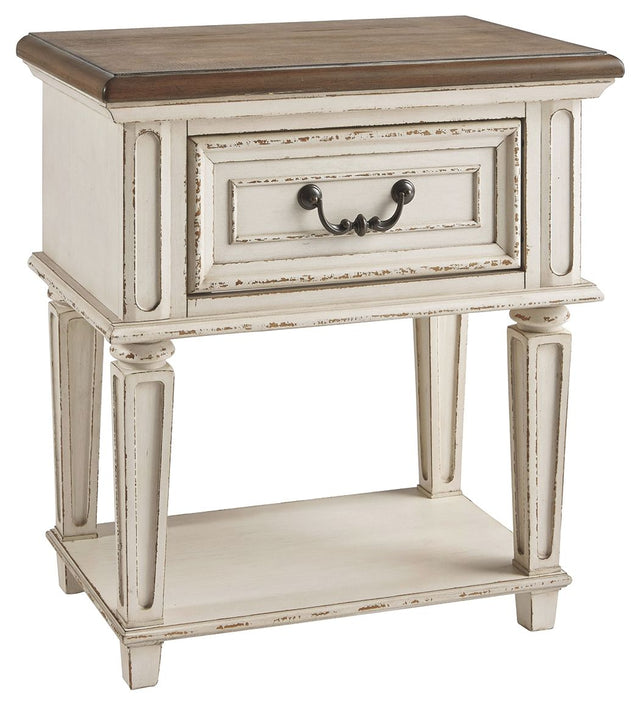Realyn - Night Stand White 1 Drawer by Signature Design by Ashley® | Bel Furniture