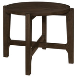 Cota - Round Solid Wood End Table - Dark Brown by Coaster Fine Furniture | Bel Furniture
