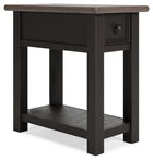 Tyler Creek - Chair Side End Table - Black / Gray