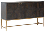 Elinmore - Brown / Gold Finish - Accent Cabinet by Signature Design by Ashley® | Bel Furniture