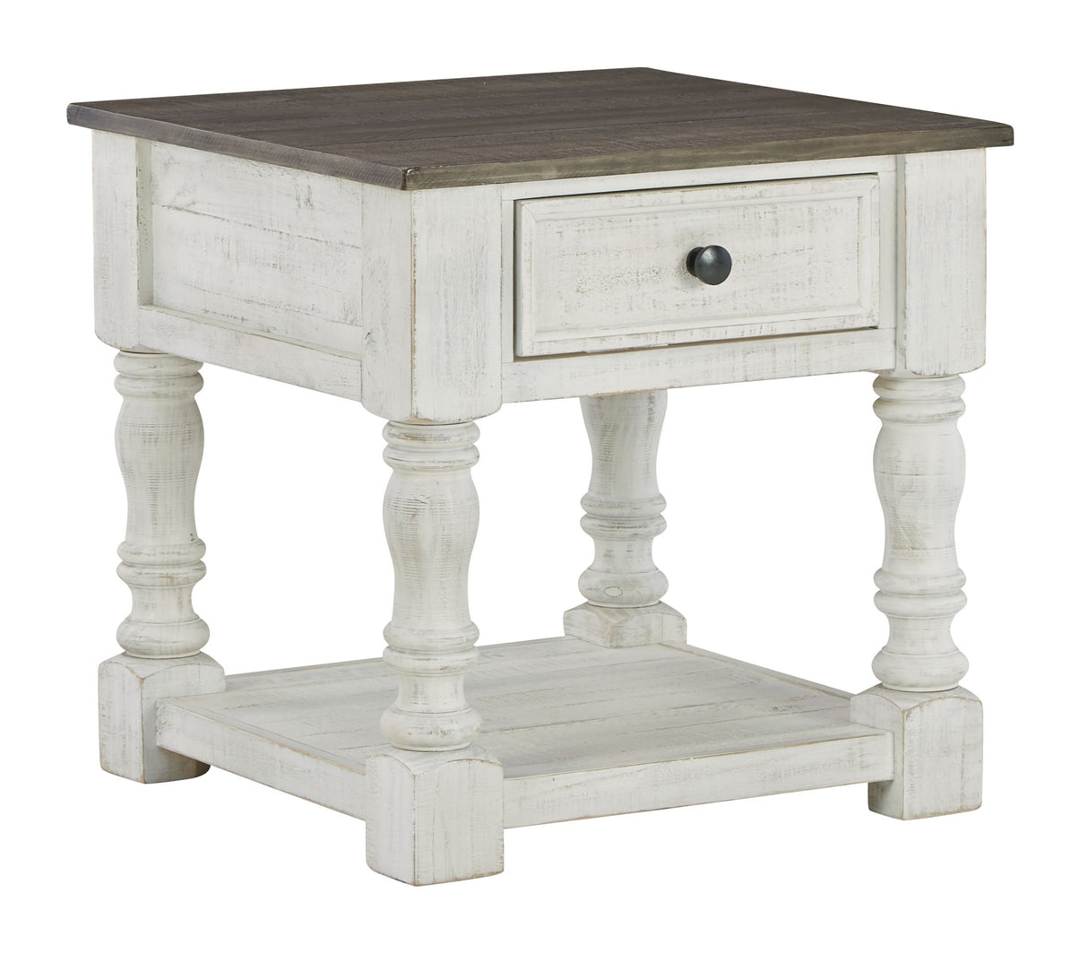 Havalance - White / Gray - Square End Table by Signature Design by Ashley® | Bel Furniture