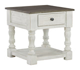 Havalance - White / Gray - Square End Table by Signature Design by Ashley® | Bel Furniture